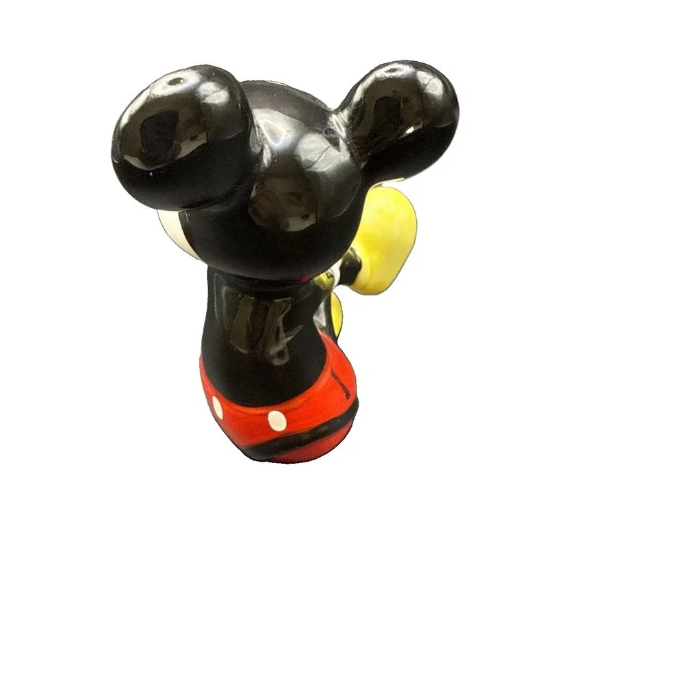 Vintage Ceramic Mickey Mouse Figurine Holding Knee Japan Disney Pie Eye Rare 3.5